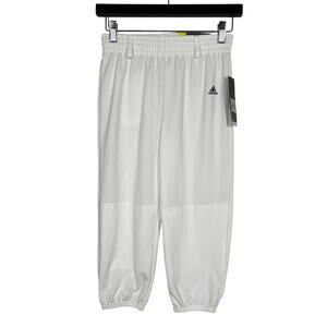 NEW! Adidas Pull Up Pant Sport Athletic Bottom White Kids - M